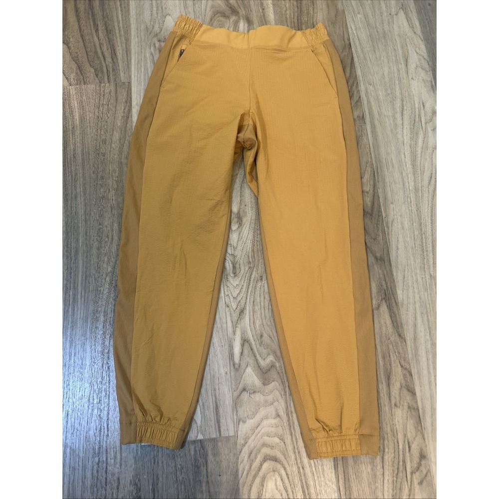 Athleta Brooklyn Jogger Size 8 Ochre Mustard Yellow Pockets Hiking Walking Trail